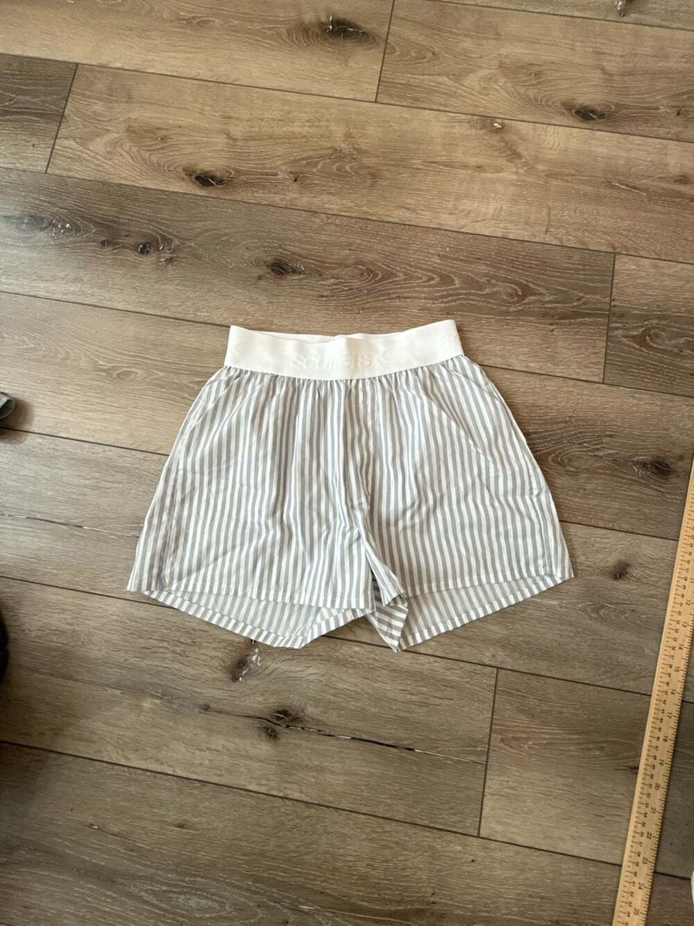 scuffers Striped Boxer Shorts Size S White Gray
